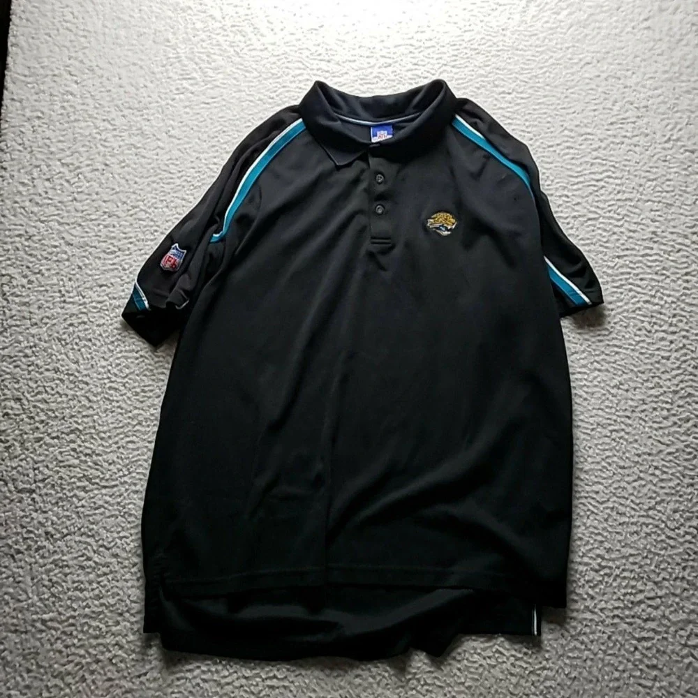 Jacksonville Jaguars Shirt Mens 2XL Black NFL Football NFL Team Apparel Polo